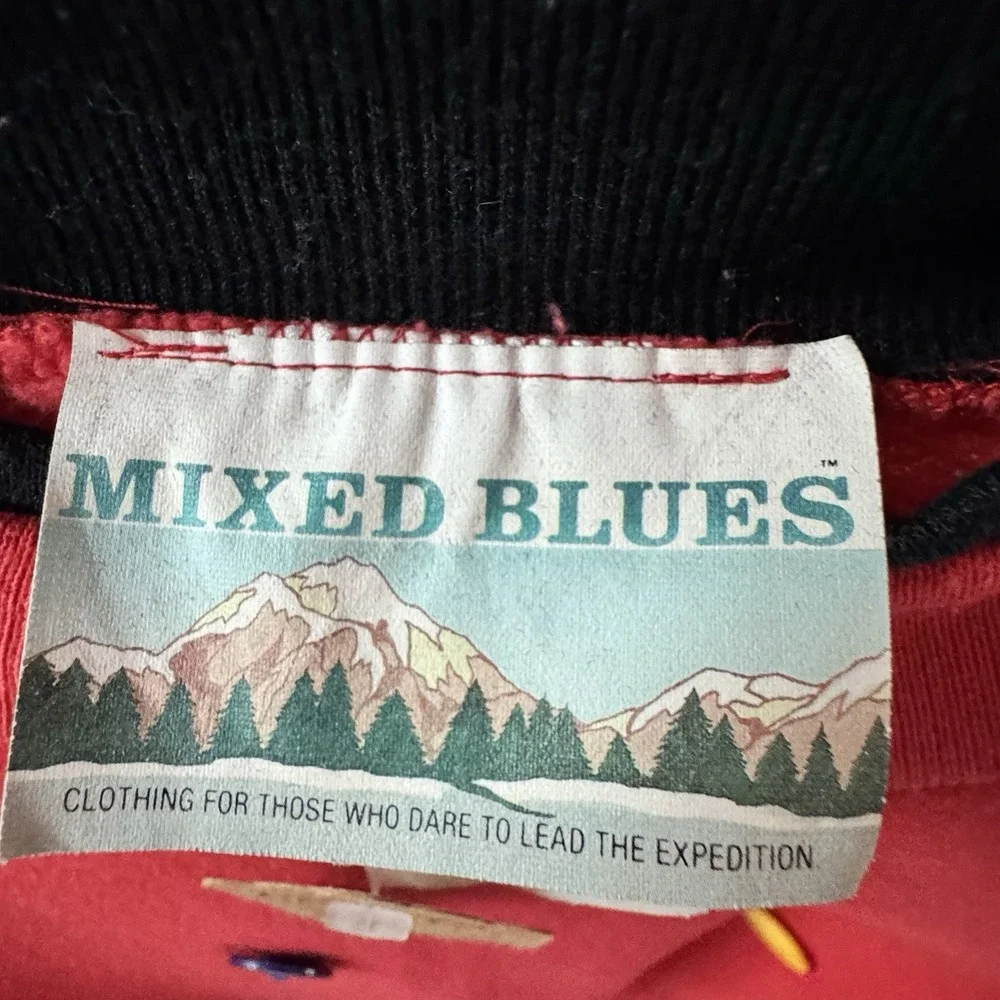 Vintage 90's Funky Red Pullover Sweater With Accent‎ Buttons Medium Art To Wear